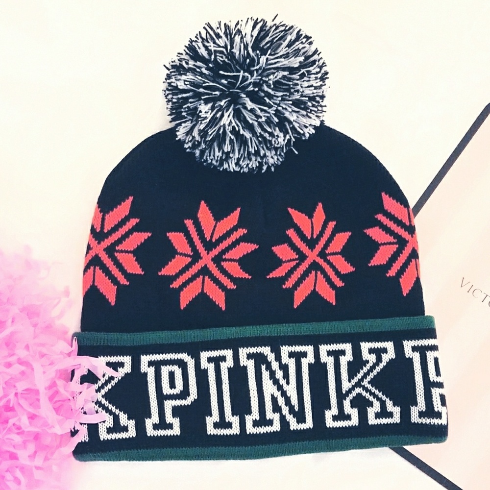 ** PINK BEANIE By Victoria's Secret